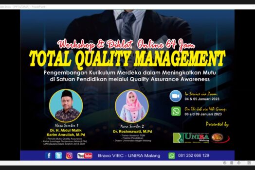 Workshop dan Diklat Total Quality Management